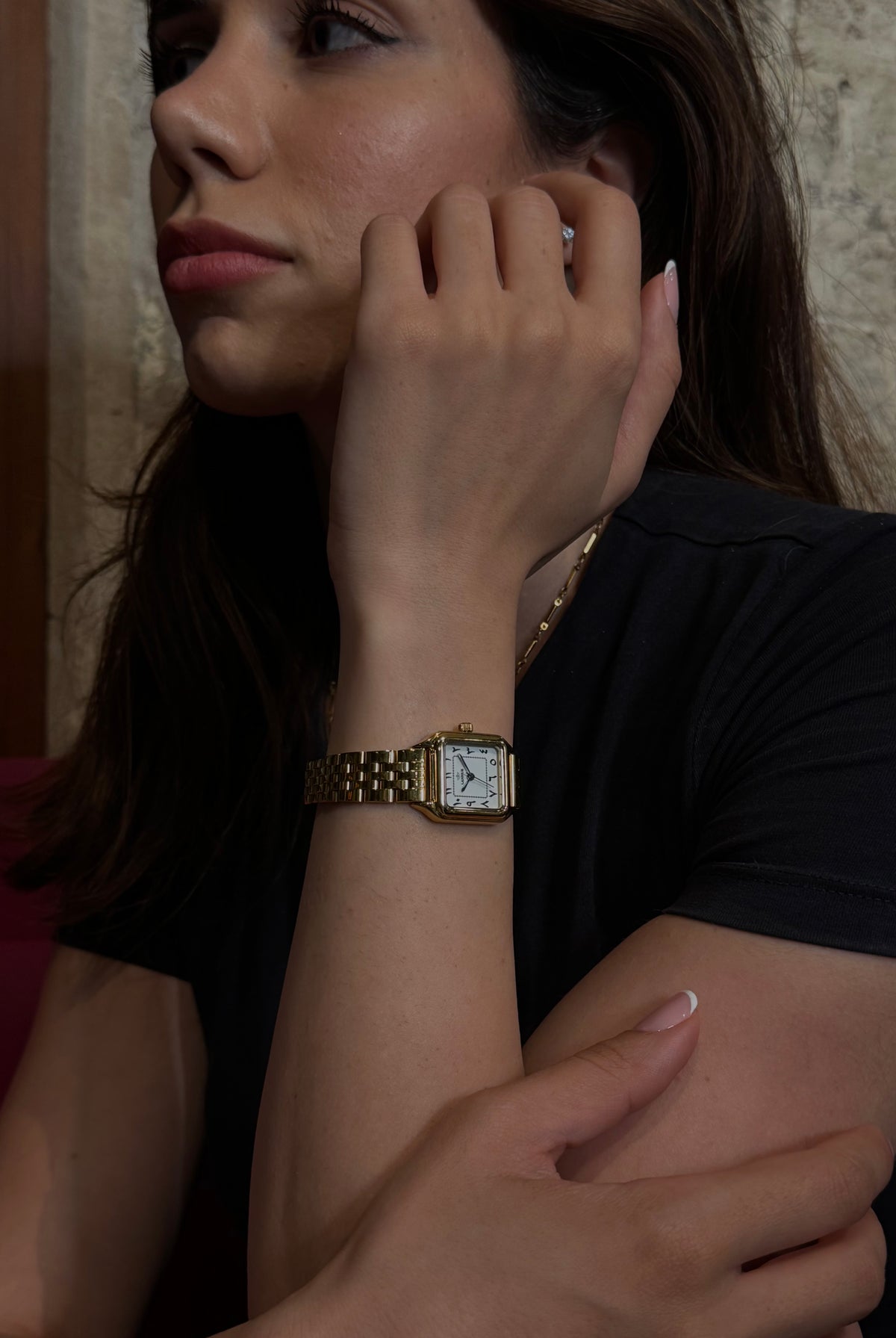 Mashrabiya gold women's watch with Arabic heritage dial — view 2